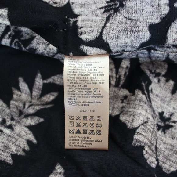 Scotch & Soda Tan Biker Leather Jacket - Picture 7 of 7